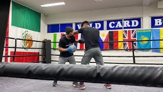 Mark Magnifico Magsayo Training in Wild card gym [upl. by Yekcaj]