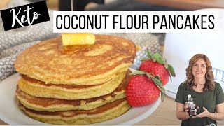 Keto Coconut Flour Pancakes  Super Soft amp Fluffy [upl. by Eardnoed]