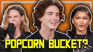 DUNE 2 Cast Interviews Get Spicy  Timothée Chalamet Zendaya Florence Pugh Austin Butler amp More [upl. by Boeke]