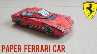 How To Make Ferrari Papercraft  car with paper  DIY  Car Making  by Navaneet [upl. by Westley273]