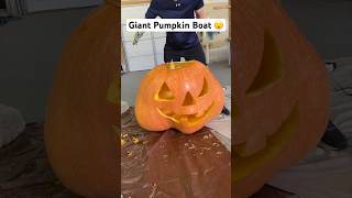 Creating A Boat With A 400Lb Pumpkin shorts [upl. by Wilmar]