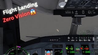 Extremely Dangerous Flight Landing  Zero Visibility  Cockpit view [upl. by Odlavso]