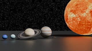 Solar System Planet Comparison Size Distance and Orbits in 3D [upl. by Aimaj]