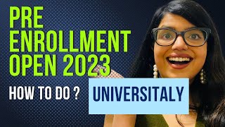 How to Pre enrollment 2023 on Universitaly website  Qamp A on pre Enrollment to study in Italy [upl. by Aziar]