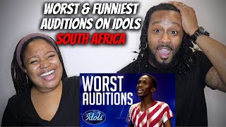 🇿🇦American Couple Reacts quotOUCH Worst amp Funniest Auditions EVER on Idols South Africa Idols Globalquot [upl. by Auoh]