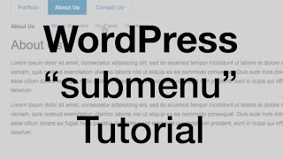 WordPress Child Page Menu parent amp subpages [upl. by Adnerak]