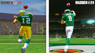 Scoring a 99 Yard Touchdown with AARON RODGERS on EVERY Madden [upl. by Hallutama11]