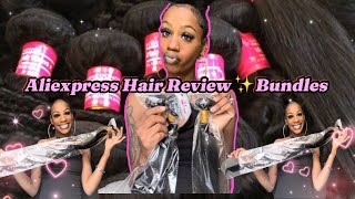 ALIEXPRESS HAIR REVIEW ✨BUNDLES Peruvian 100 HUMAN HAIR 2024 [upl. by Tabbie]