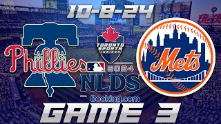 10824 Philadelphia Phillies vs New York Mets NLDS Game 3 Game Audio  MLB Playoffs Cast amp Chat [upl. by Casteel]