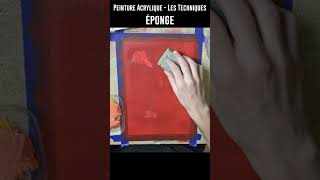 Technique de peinture acrylique  léponge [upl. by Avrenim]