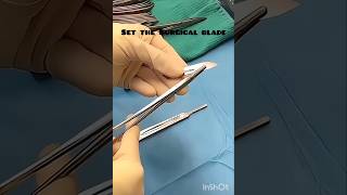 surgical blade How to set the Surgical blade [upl. by Card637]