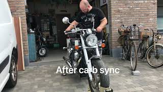 Suzuki VZ800 before and after a carb sync [upl. by Gmur]