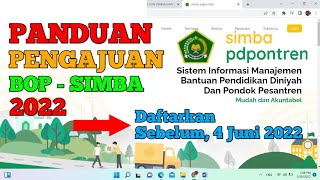 PANDUAN PENGAJUAN BOP PESANTREN MADIN LPQTPQ TAHUN 2022 Lengkap Download File Pengajuan Disini [upl. by Akirdnas409]