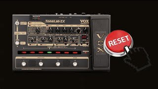 Reset vox Tonelab Ex [upl. by Laon989]