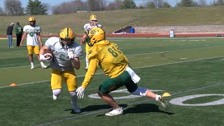 MSSU football holds spring practice [upl. by Carce711]