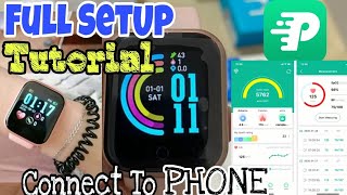 How To Connect Any Smartwatch To Phone Less Than 2 Minutes  Fitpro Smart Bracelet [upl. by Eilrebma]