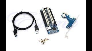 My PCIE Express X1 To Dual PCI Riser Adapter Card Extend With USB 3 Review [upl. by Ystap598]