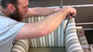 Upholstering an armchair Part 3  Inside Back [upl. by Namruht]