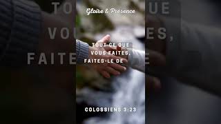 ✨Tout ce que vous faites faitesle de bon coeur comme… ✨ Colossiens 323 [upl. by Lamson]