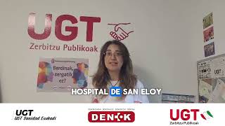 Gracias a UGT los y las celadoras d del H San Eloy disfrutan de AP en igualdad de condiciones [upl. by Constancy]