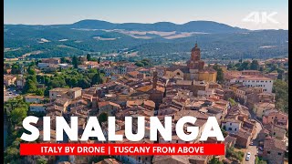 Sinalunga z drona  Italy by drone  Tuscany from above  4K footage [upl. by Haimorej]