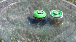 Beyblade Metal Fury BATTLE Proto Nemesis AD145D vs Death Quetzalcoatl 125SF Stroboscopic Effect [upl. by Nibla]