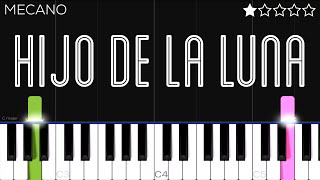 Mecano  Hijo de la Luna  EASY Piano Tutorial [upl. by Mcevoy]