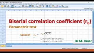 Biserial correlation in SPSS [upl. by Asiulairam]