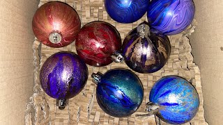 Christmas Ornaments  Alcohol ink [upl. by Akcired]