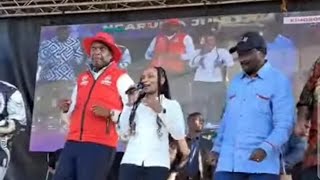 Joyce wa mama performing with kalonzo musyoka and advocate ndegwa njiru [upl. by Yenhoj]