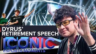 ICONIC Esports Moments Dyrus Retirement Speech Worlds 2015 LoL [upl. by Estell507]