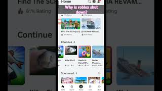 Why did roblox shut down ☹️ [upl. by Gauthier343]