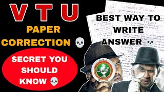 VTU PAPER CORRECTION ಹಾಗೆ ಮಾಡ್ತಾರೆHOW TO WRITE ANSWERS IN VTU EXAMSTOPPERS SECRET TO FOLLOW [upl. by Boys]