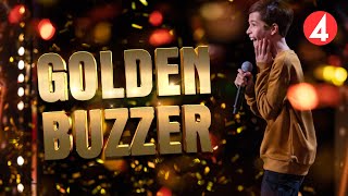 GOLDEN BUZZER  11åriga Aron sjunger till sig Sarah Dawn Finers Golden Buzzer i Talang 2022 [upl. by Jenda678]