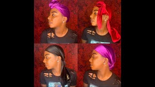 HOW TO TIE YOUR DURAG DIFFERENT WAYS [upl. by Hackney]