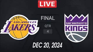 NBA LIVE Los Angeles Lakers vs Sacramento Kings  December 20 2024  NBA Season LIVE 2K25 [upl. by Ecineg]