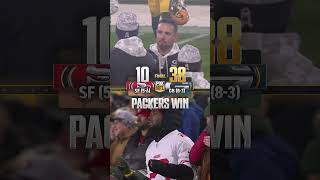 Packers dominate 49ers by 28 points 😳 Packers 49ers NFL GreenBayPackers football [upl. by Viradis]