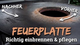 Feuerplatte richtig einbrennen und Rost entfernen  AZK Fail [upl. by Elmaleh]