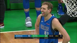 TD Garden Cheered On Dirk Nowitzki To Hit 3Pointer But He Missed And Laughed It Off [upl. by Nevaeh]