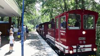 Parkeisenbahn Wuhlheide Einfahrt 199 1058 in Bahnhof Eichgestell [upl. by Torie830]