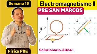 Electromagnetismo II Ley de Faraday Transformadores Solucionario semana 15 Pre SM 2024 I [upl. by Bain784]