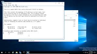 35 The Hosts file in Windows Server 2016 windows microsoft windows10 [upl. by Salter]