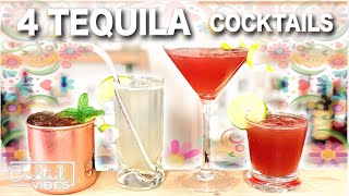 4 Easy TEQUILA Cocktails  Cocktail Recipes [upl. by Oijimer]