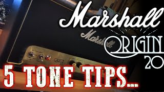 5 Tips To Dial In A GREAT Tone On The Marshall Origin 20 [upl. by Ellehcyar]