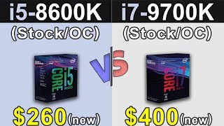 i58600K Vs i79700K  Stock and Overclock  New Games Benchmarks [upl. by Nuahs]