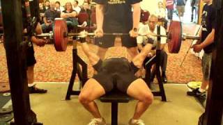 Greg quotMutantquot Doucette WPC 90 kg world record 221kg bench press raw [upl. by Attikin851]