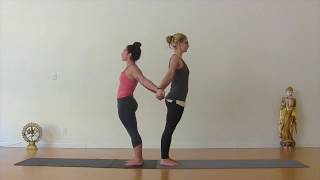 Partner Yoga Class A 15 minutepractice towards trust intimacy and connection [upl. by Ahtanaram]