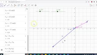 componentes  geogebra  vectores Descomposición de 2 vectores con GeoGebra [upl. by Anom]