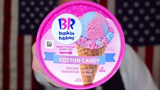 Baskin Robbins Cotton Candy Ice Cream Review [upl. by Annaik809]