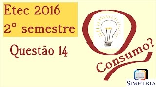 Etec 2016  2º sem questão 14 A tabela exibe dados sobre multiplicação e divisão [upl. by Keir]